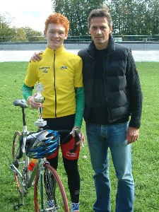 Florian Dietsch mit seinem Trainer Andreas Wartenberg