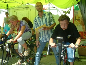 Ergometertest im Rahmenprogramm des Bundesligarennens U23 in Ronneburg