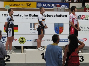Siegerehrung 1000m Zeitfahren Elite DM 2008