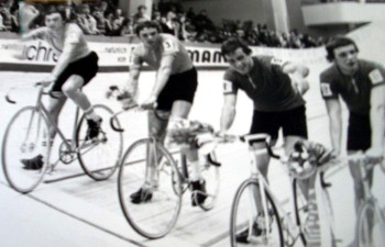 Vierermannschaft mit Gerald Mortag (2.v.l.) auf der Winterbahn.